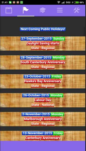New Zealand Calendar screenshot 6