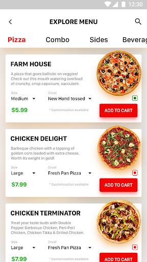 PizzaMenia - Template screenshot 2