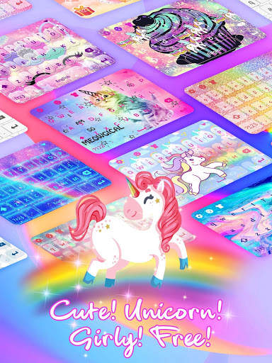 Unicorn Keyboard: Free Galaxy Rainbow Girly Themes screenshot 3
