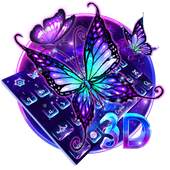 Lively Neon Butterfly Keyboard 10001012