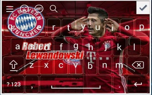 Robert Lewandowski Theme Keyboard स्क्रीनशॉट 2