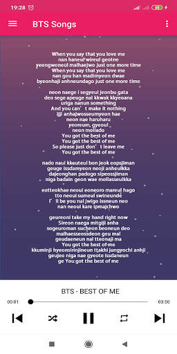 BTS Song Offline Kpop   Lyrics screenshot 8