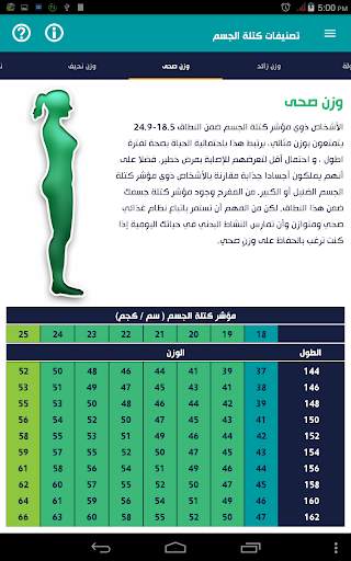 حاسبة الوزن المثالي 13 تصوير الشاشة