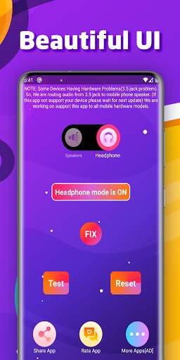 Headphone mode off screenshot 1