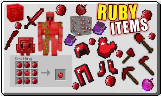 Ruby Items Mod for Minecraft PE screenshot 1
