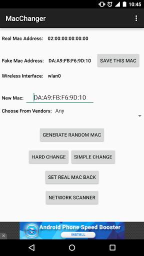 Wifi Mac Changer screenshot 1