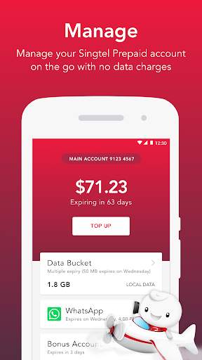 Singtel Prepaid hi!App 1 تصوير الشاشة
