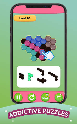 Hexa jigsaw puzzle: Hero Block screenshot 8