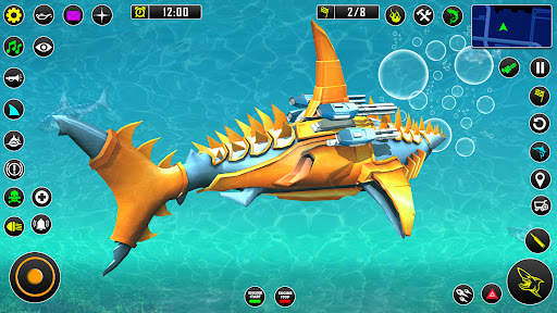 Shark Robot Car Game 3d screenshot 3