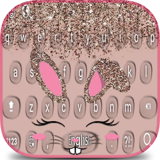 Glitter Bunny Keyboard icon