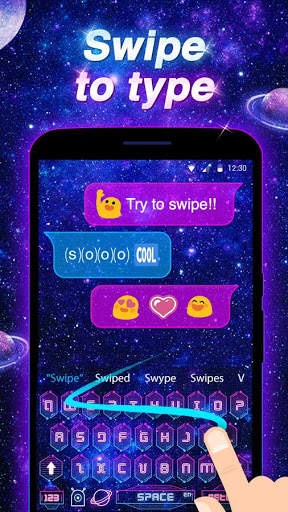 Neon Galaxy Keyboard Theme screenshot 4