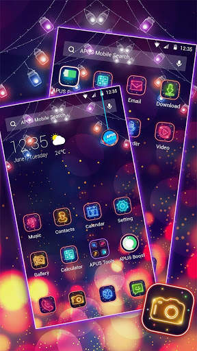 Color Phone Neon APUS Launcher theme screenshot 5