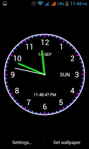 Adi AnalogClock Live Wallpaper screenshot 6