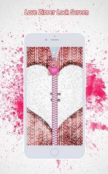Love Zipper Lock Screen screenshot 3