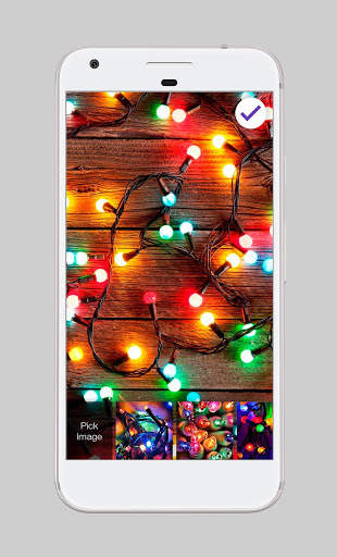 Christmas Lights Garlands HD Wallpaper Lock Screen screenshot 3