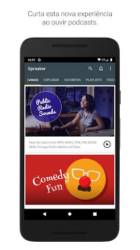 Spreaker Podcast Player - App para ouvir podcasts screenshot 1