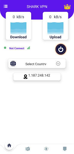 Shark vpn स्क्रीनशॉट 1