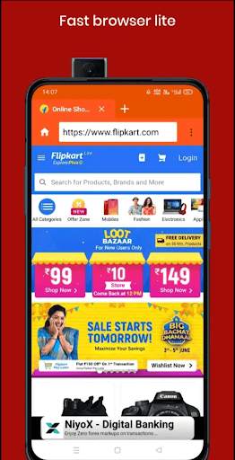 Fast browser lite - Data saver screenshot 17