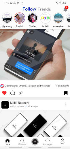 Milky new social media. screenshot 1