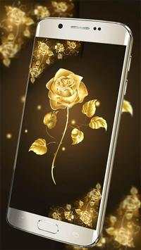 Gold Rose Live Wallpaper screenshot 1