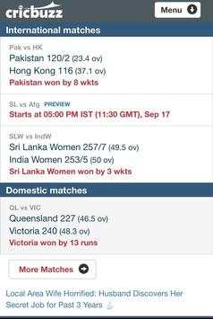 Cricbuzz screenshot 1