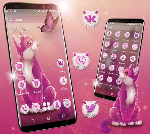Cat Butterfly Launcher Theme screenshot 1