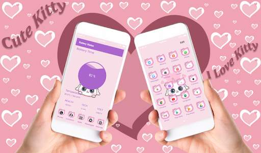 Pink Kitty Launcher screenshot 7