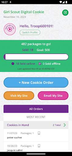 Digital Cookie Mobile App screenshot 1