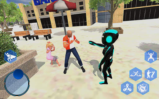 Vegas Neon Iron Stickman Rope Hero Crime Simulator screenshot 6
