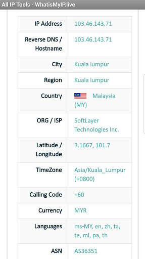 What is My IP address screenshot 2