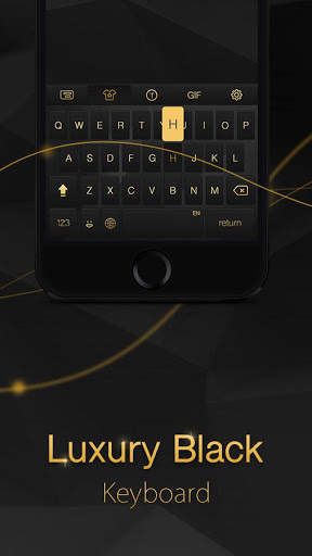 Luxury Black Keyboard Theme स्क्रीनशॉट 1