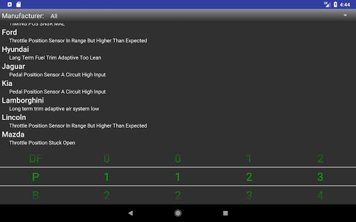 OBDII Trouble Codes Lite screenshot 3
