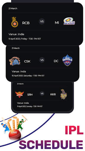 Cricket Live Score - IPL 2021 Schedule screenshot 2