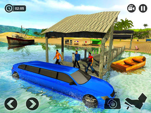 Beach Water Surfer Limousine Car Driving Simulator screenshot 6