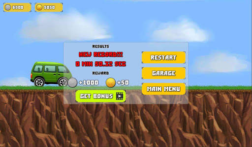 Racing on cartoon cars on the hills and mountains screenshot 8