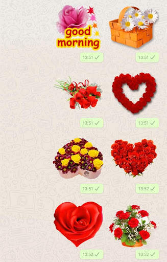 Flowers and roses stickers - WAStickerApps screenshot 2