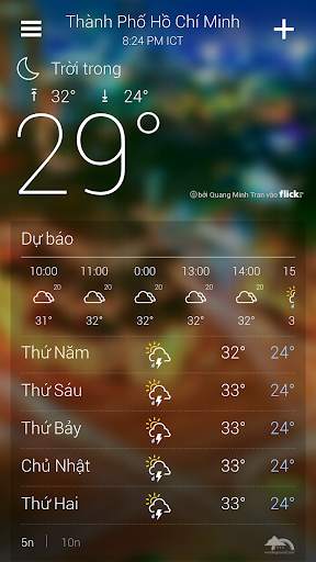 Yahoo Thời tiết screenshot 2
