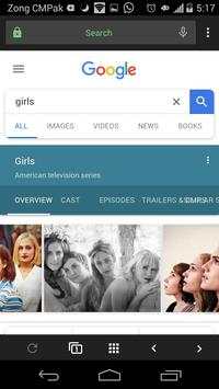 Girls Lite Browser screenshot 1
