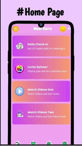 Real Earn -Watch And Earn Money स्क्रीनशॉट 1
