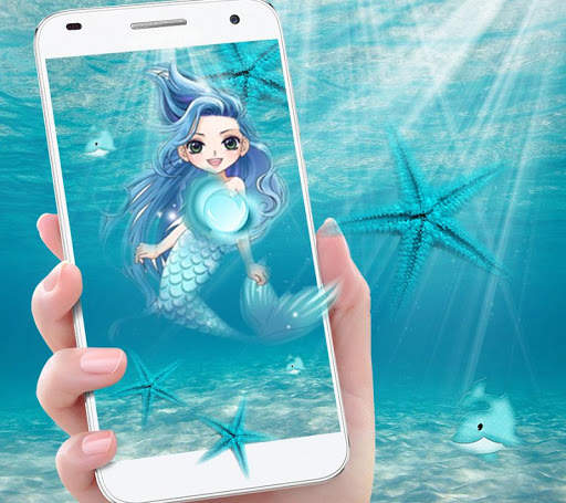 Cute Mermaid Live Wallpaper Theme screenshot 2
