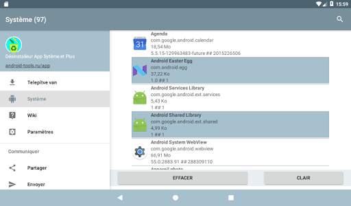 Gestionnaire d'applications système screenshot 14