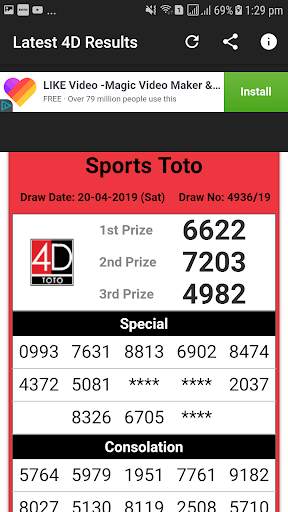 Malaysia black satta & live 4d result screenshot 2
