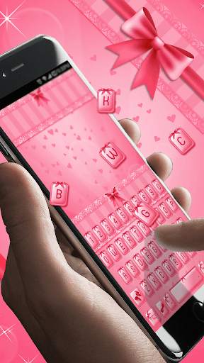 Pink Bow Keyboard Skin screenshot 1
