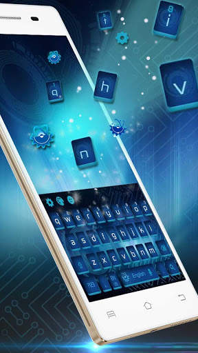 Blue Technology Keyboard Theme screenshot 3