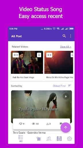 Video Song Status (30 Sec Video Status) स्क्रीनशॉट 1