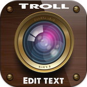 troll photo edit with text fon icon