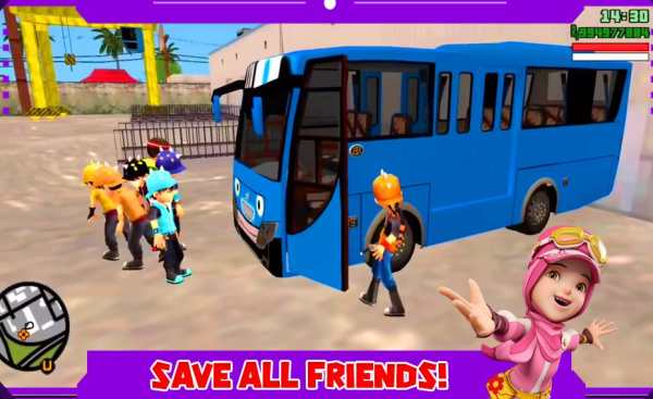 Boboiboy 3D Bus Truck Parking screenshot 2