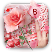 beautiful pink rose keyboard theme icon