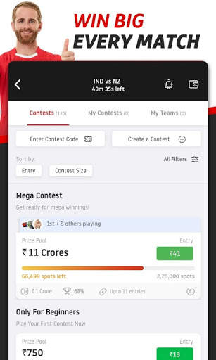 Dream11 App - Predictions Free Dream Team Guide screenshot 2