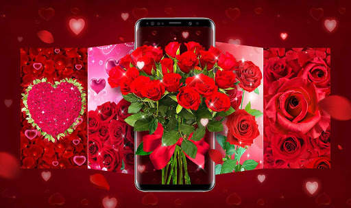 3D Mewah Mawar merah Tema screenshot 2